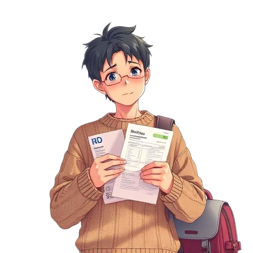 Anxious Parent Payer anime portrait