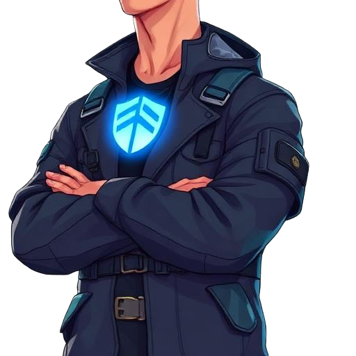 Coverage-Anxious Protector anime portrait
